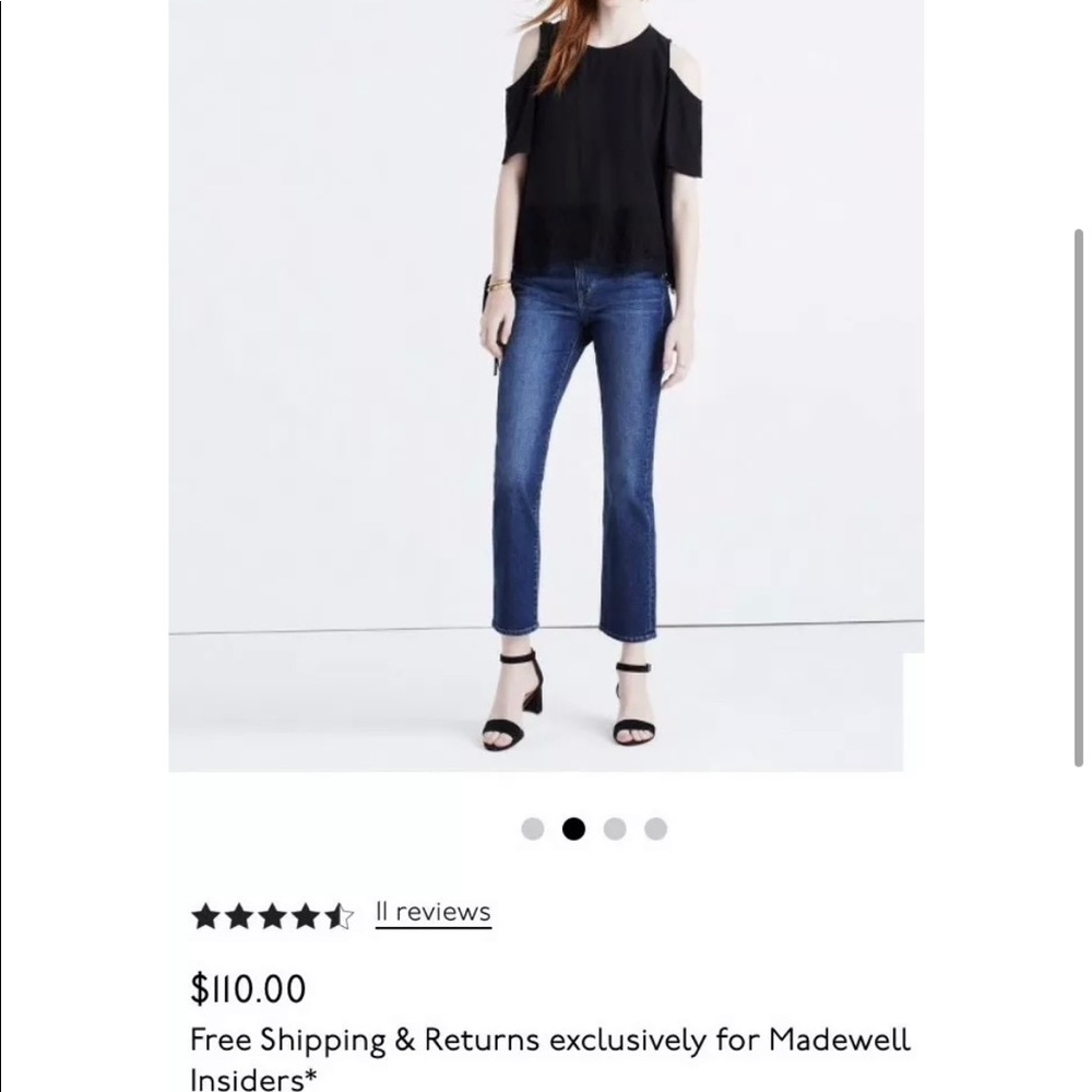 Madewell Cold Shoulder Silk Lace Blouse medium
